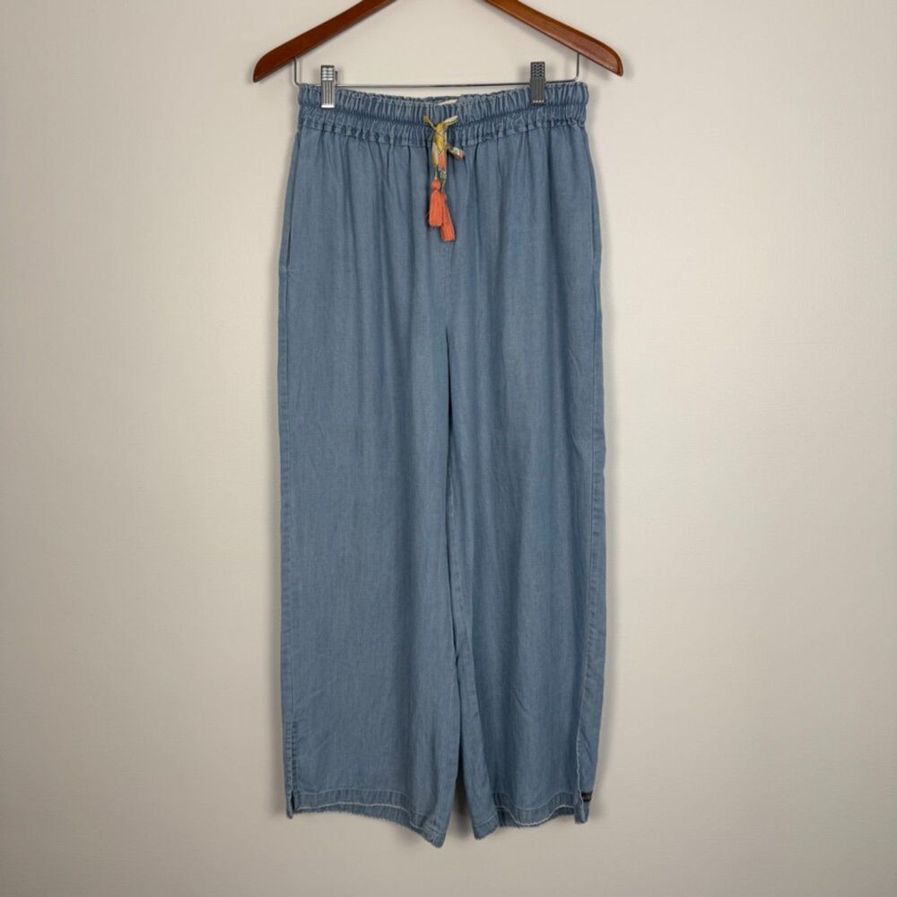 Matilda Jane Light Blue Wide-Leg Cropped Flowy Pants